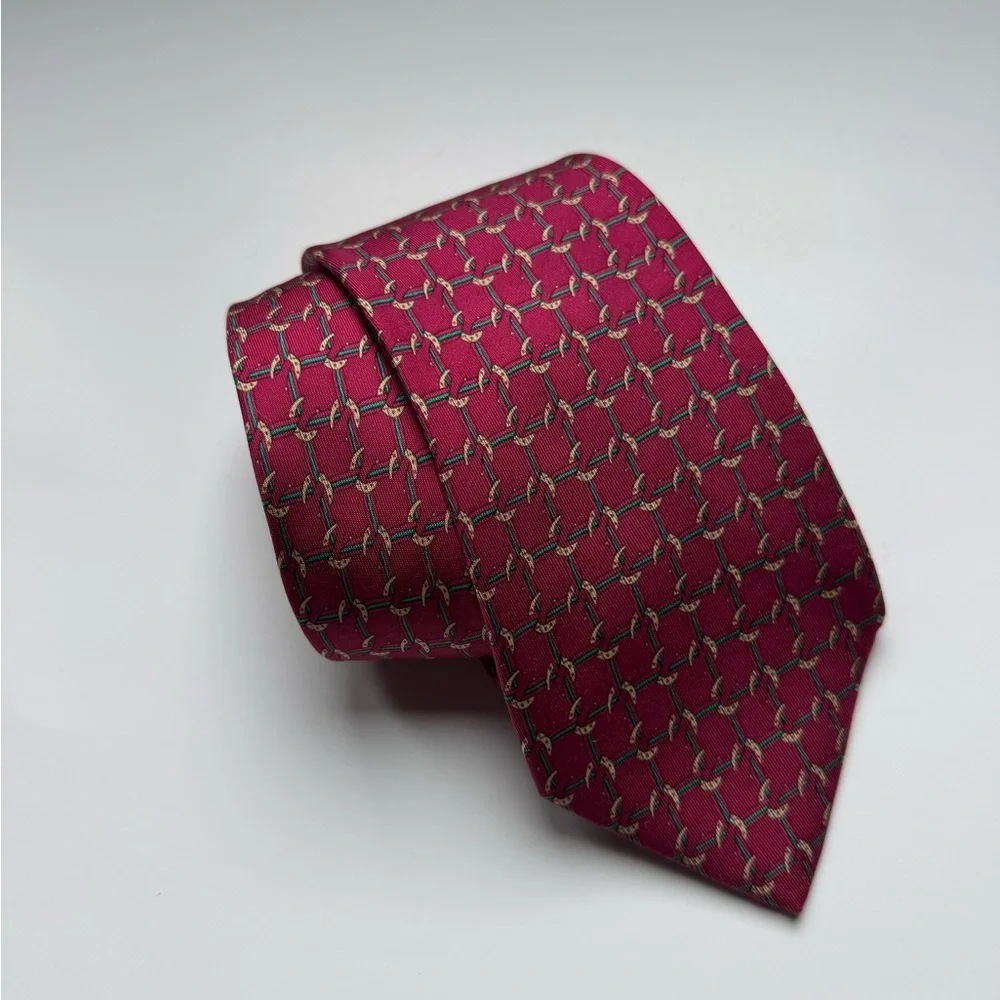 🔥HERMES Silk printed TIE STUNNING Price Firm!